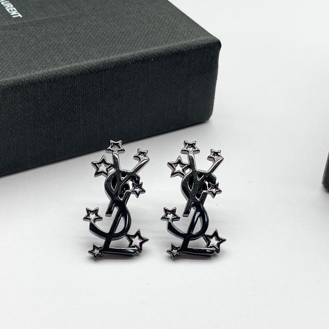 Saint Laurent YSL Logo Earrings - DesignerGu