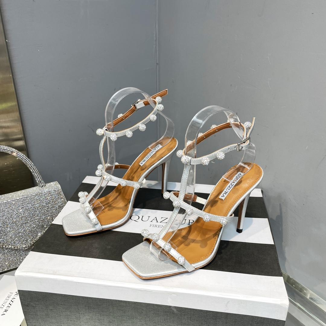 Aquazzura Cha Cha Cha Crystal Sandal  95 - DesignerGu