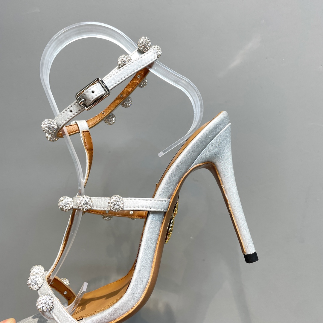 Aquazzura Cha Cha Cha Crystal Sandal  95 - DesignerGu