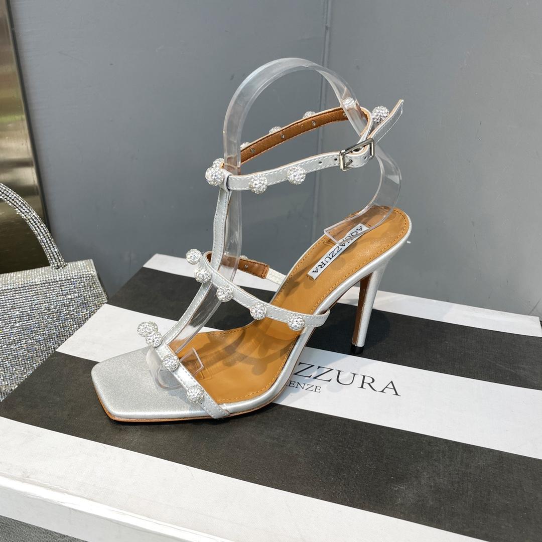 Aquazzura Cha Cha Cha Crystal Sandal  95 - DesignerGu