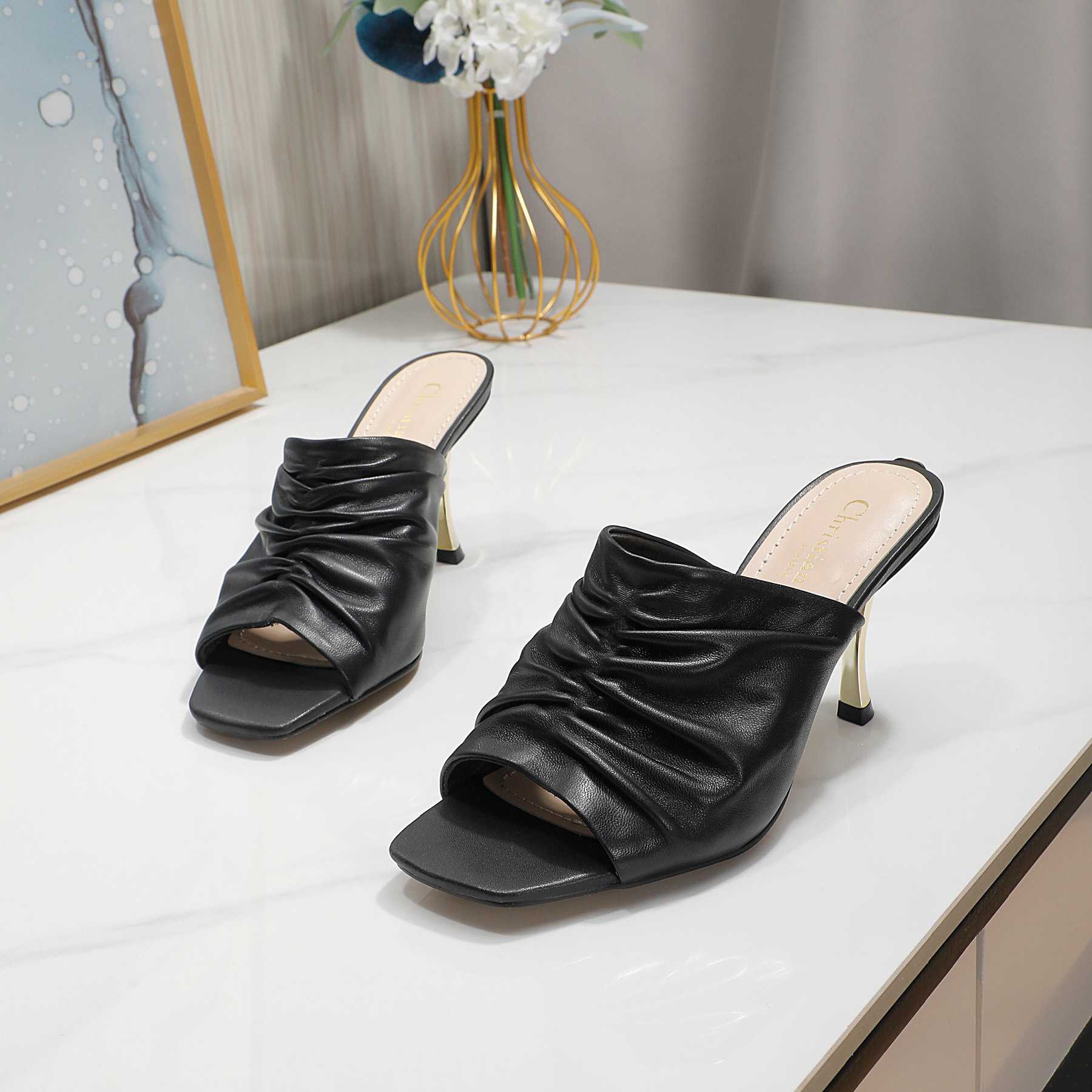 Dior D-Fame Open-Toe Pump - DesignerGu