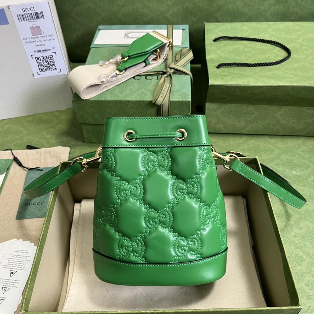 Gucci GG Matelassé Bucket Bag (17*20*10cm) - DesignerGu