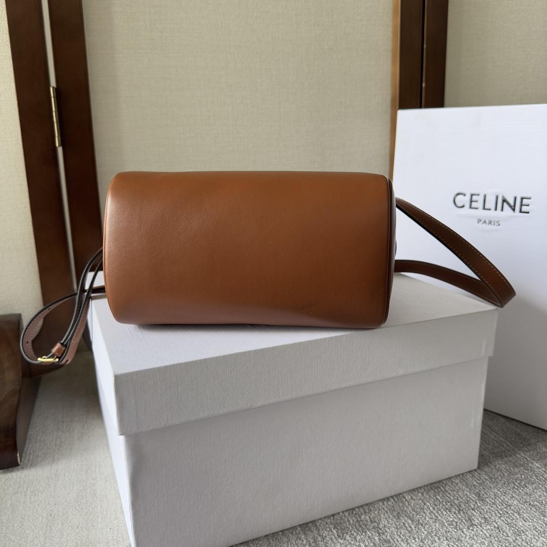 Celine Small Boston Cuir Triomphe In Smooth Calfskin Tan - DesignerGu