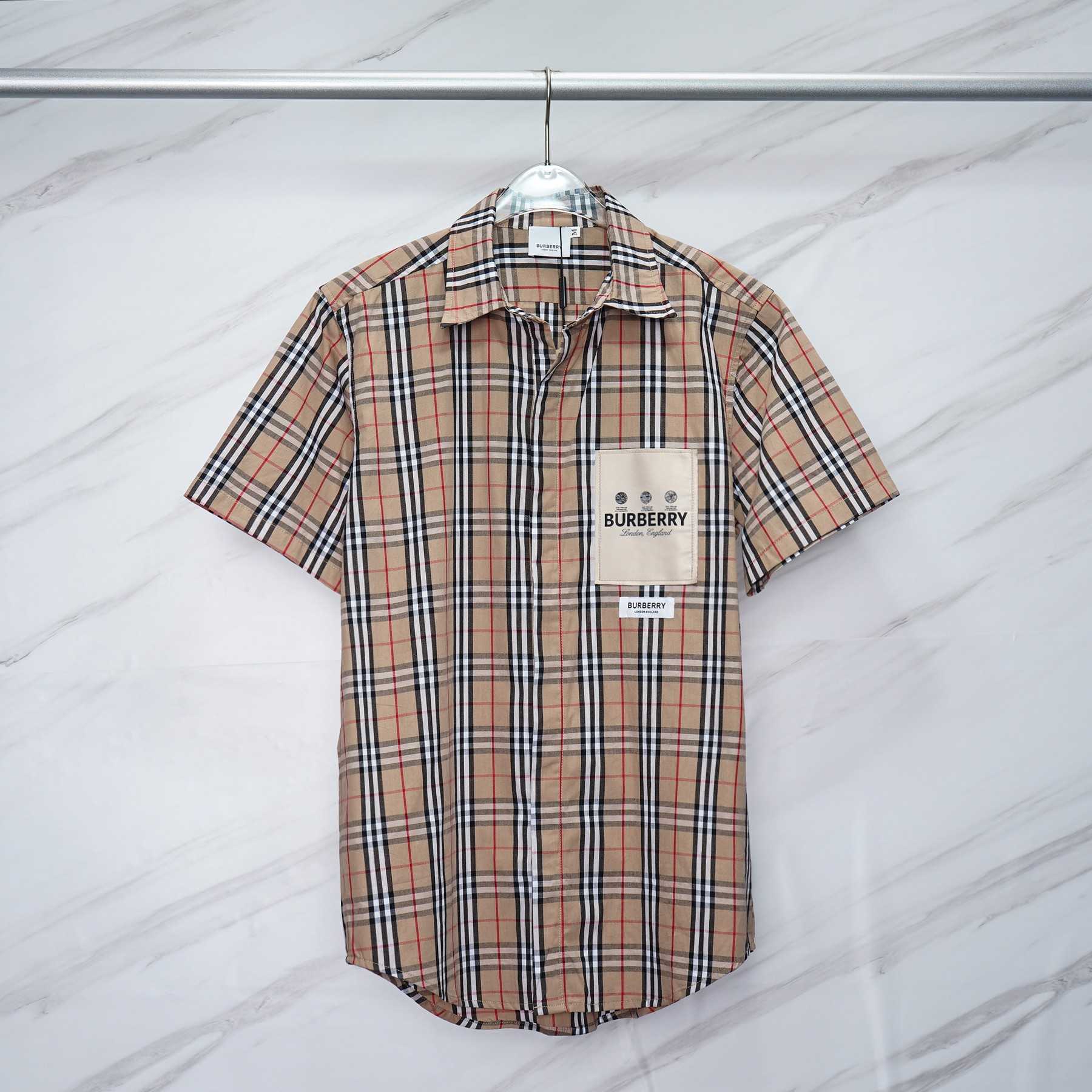 Burberry Short-sleeve Check Cotton Poplin Shirt & Shorts - DesignerGu