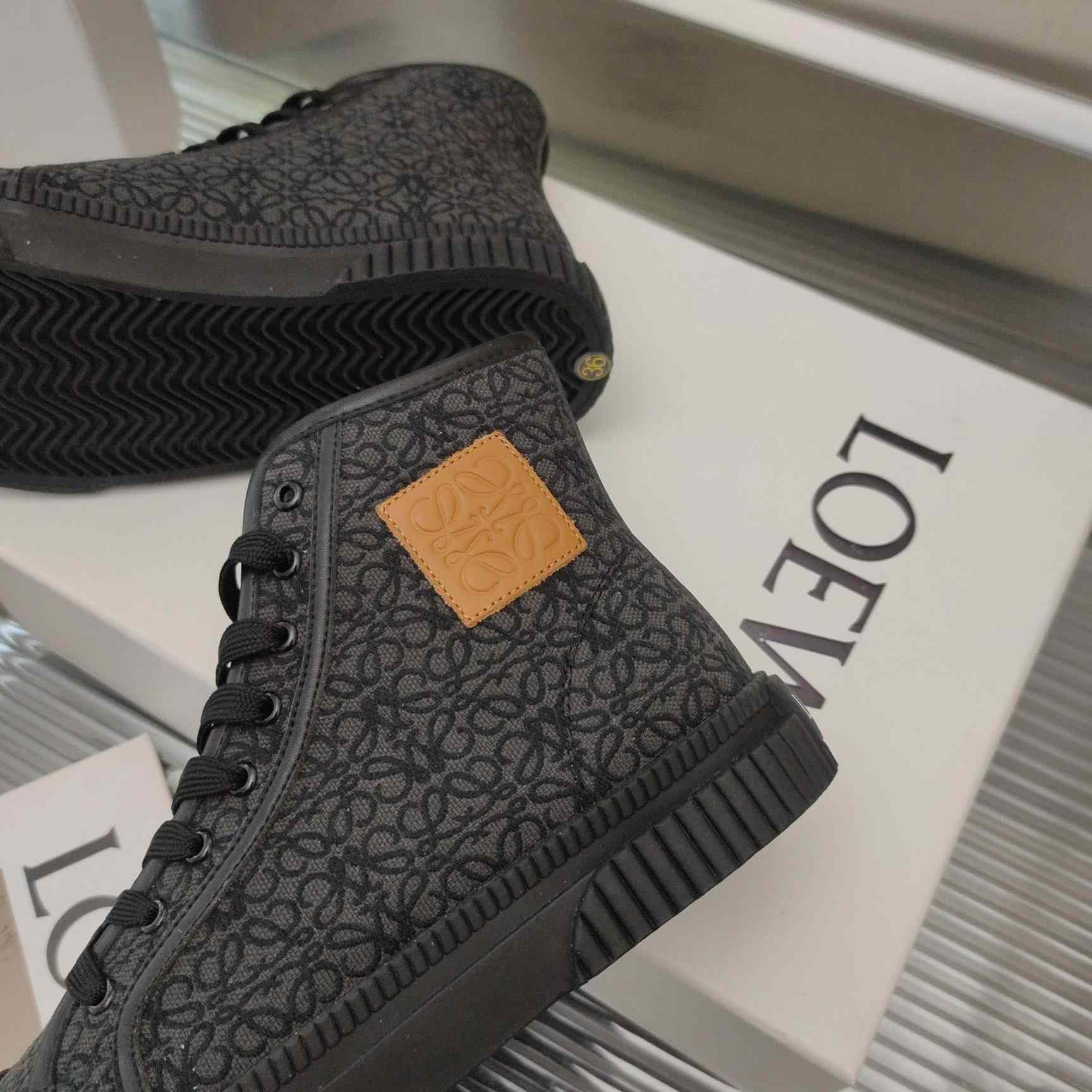 Loewe Anagram High Top Sneaker In Canvas - DesignerGu