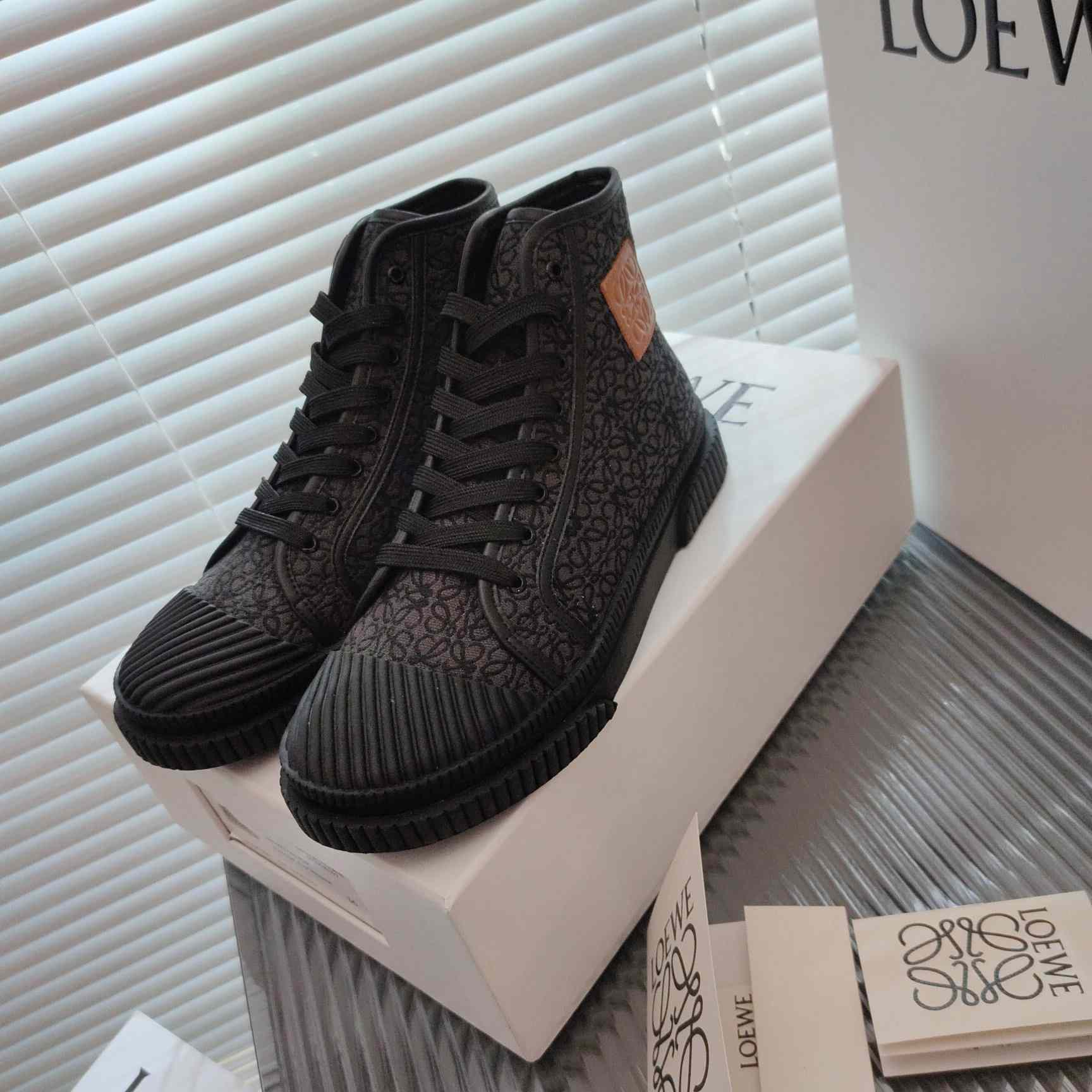 Loewe Anagram High Top Sneaker In Canvas - DesignerGu