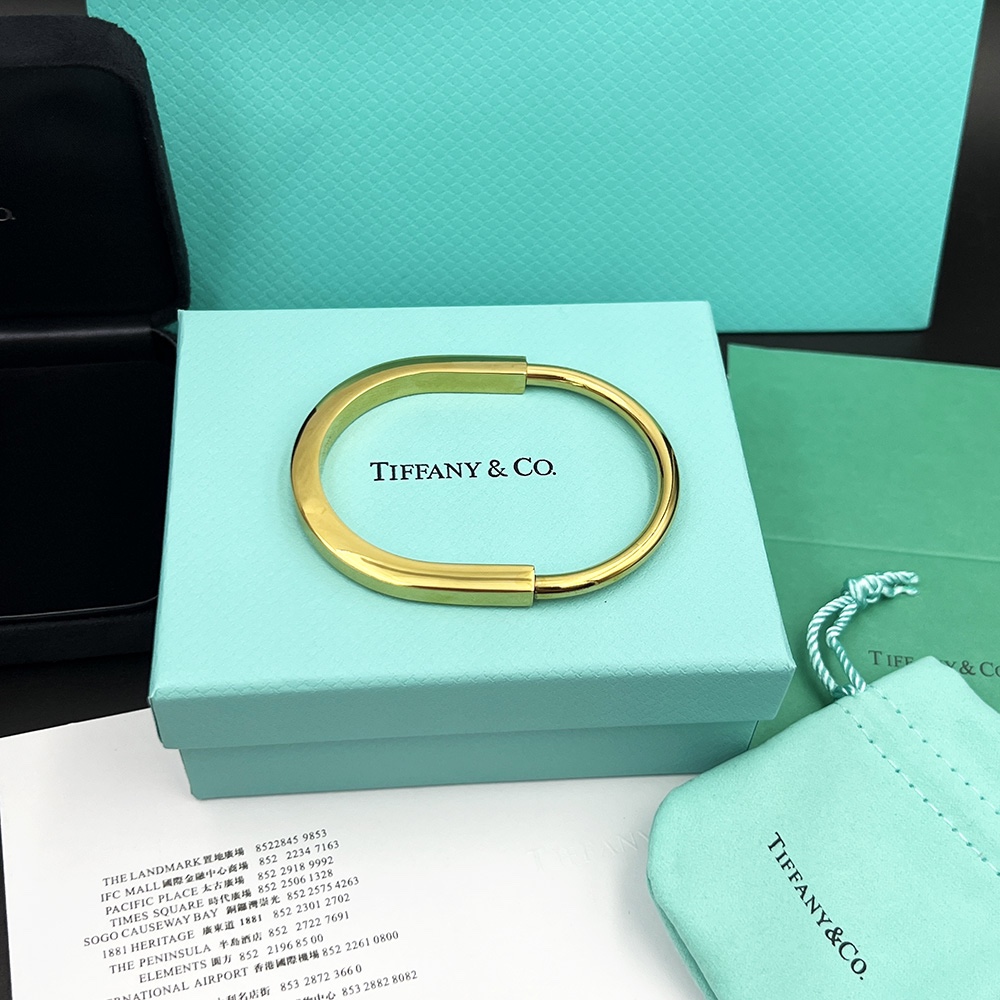 Tiffany&CO Lock Bangle In Yellow Gold - DesignerGu