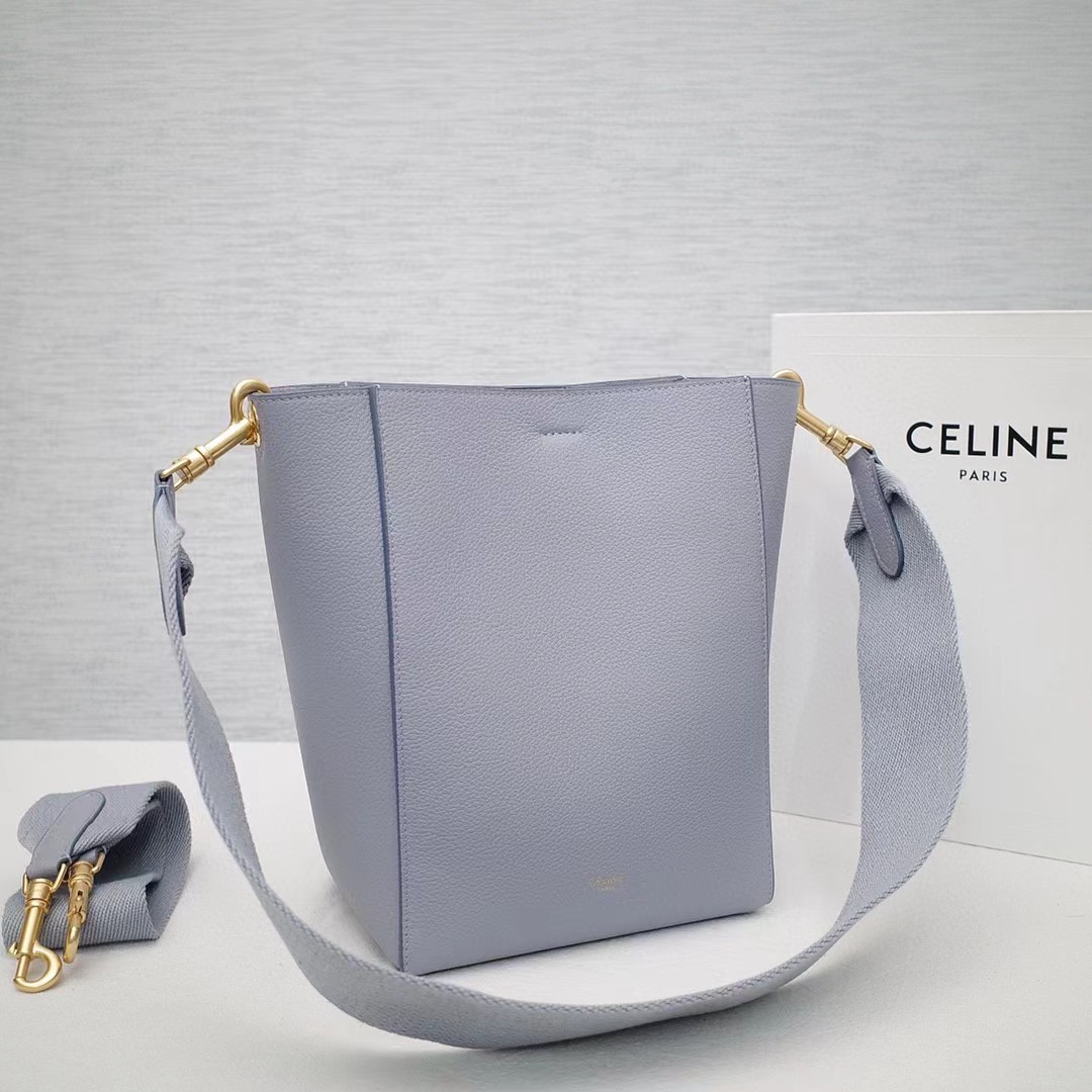 Celine Sangle Small Bucket Bag In Soft Grained Calfskin - DesignerGu