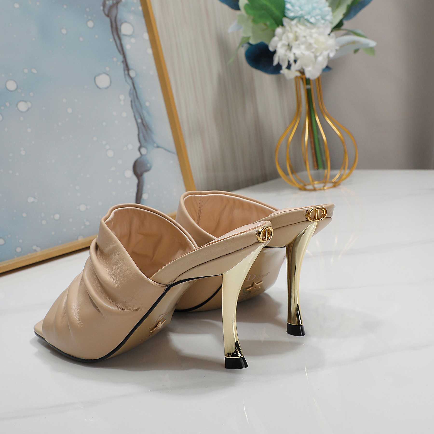 Dior D-Fame Open-Toe Pump - DesignerGu