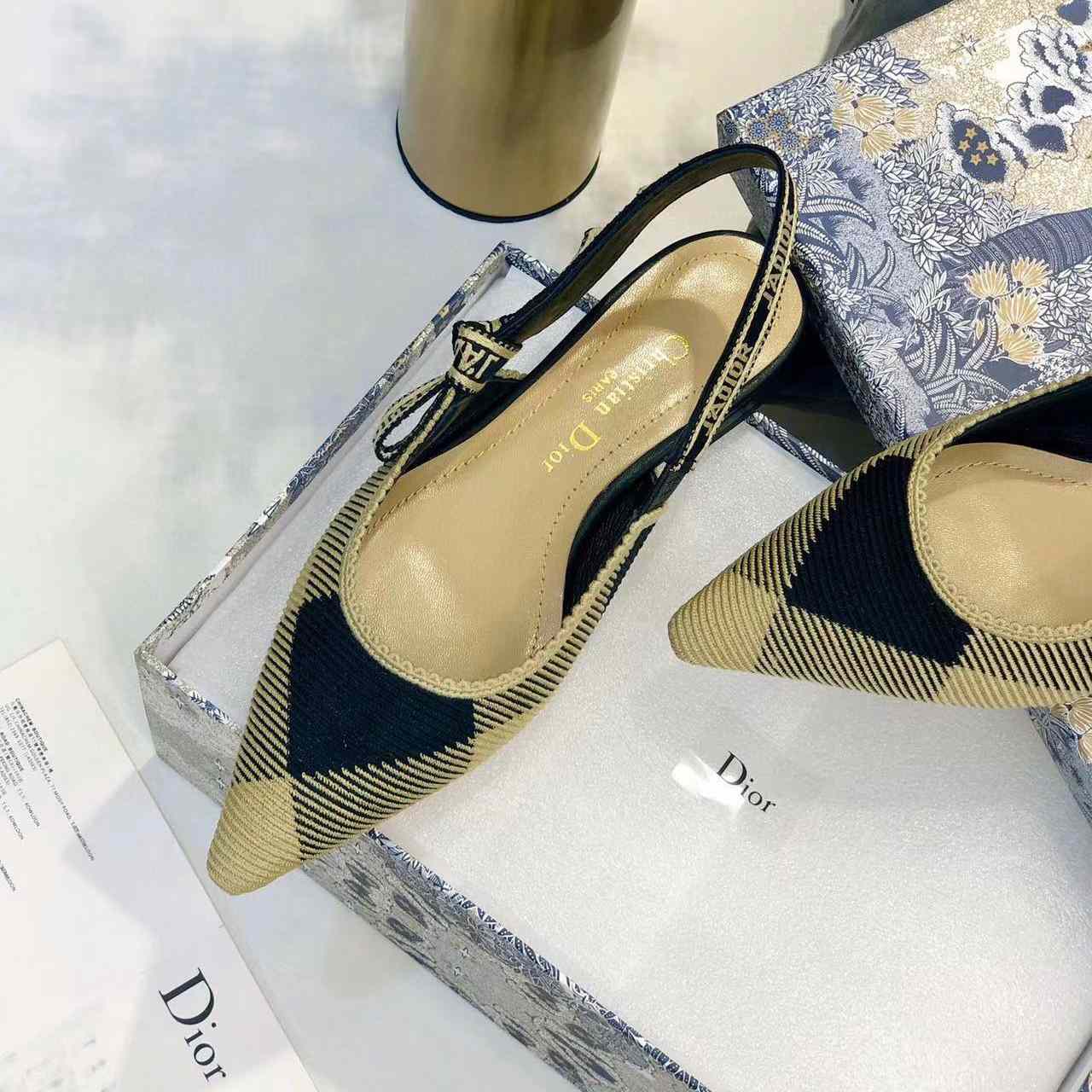 Dior J'adior Ribbon Slingback Flat - DesignerGu