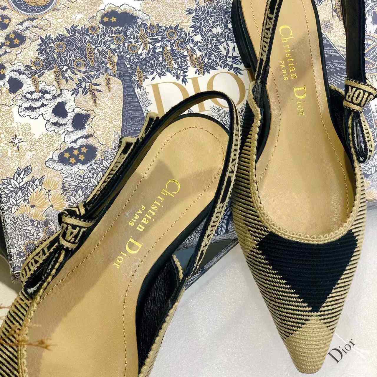 Dior J'adior Ribbon Slingback Flat - DesignerGu