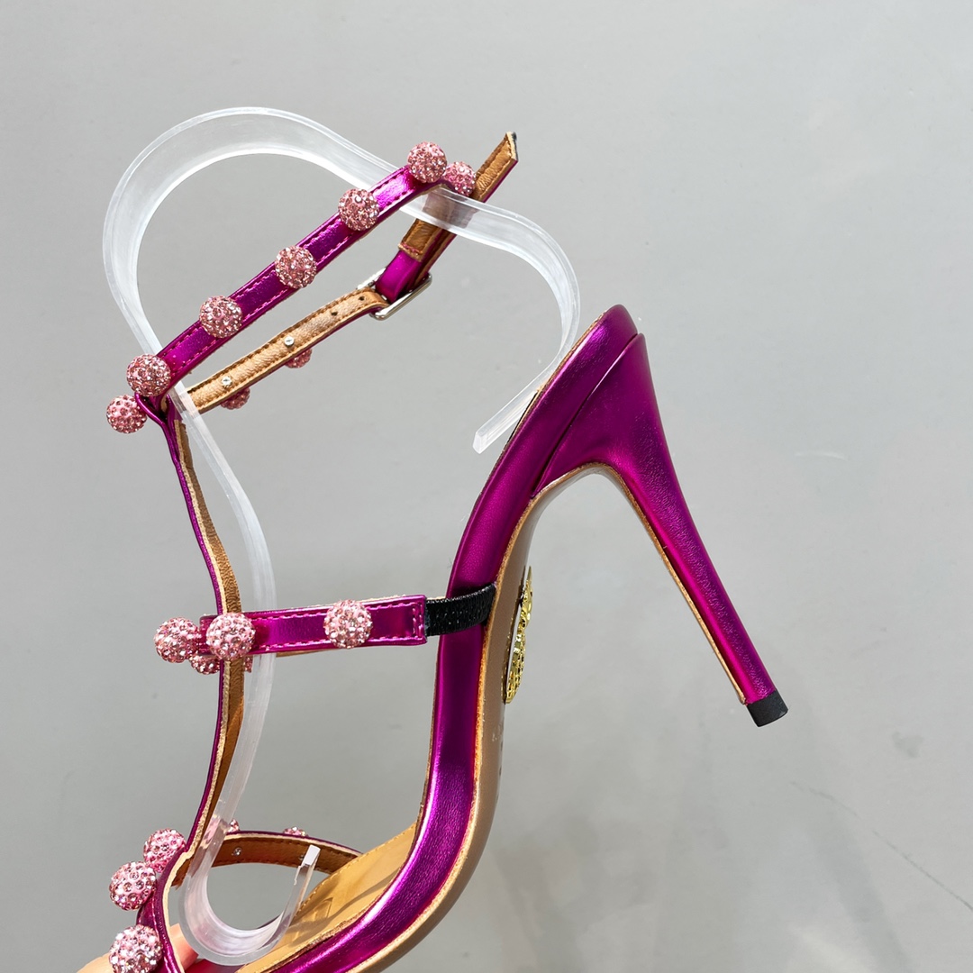 Aquazzura Cha Cha Cha Crystal Sandal  95 - DesignerGu