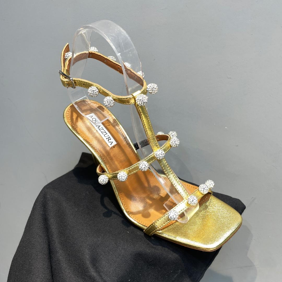 Aquazzura Cha Cha Cha Crystal Sandal  95 - DesignerGu