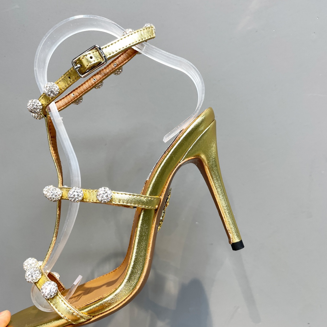 Aquazzura Cha Cha Cha Crystal Sandal  95 - DesignerGu