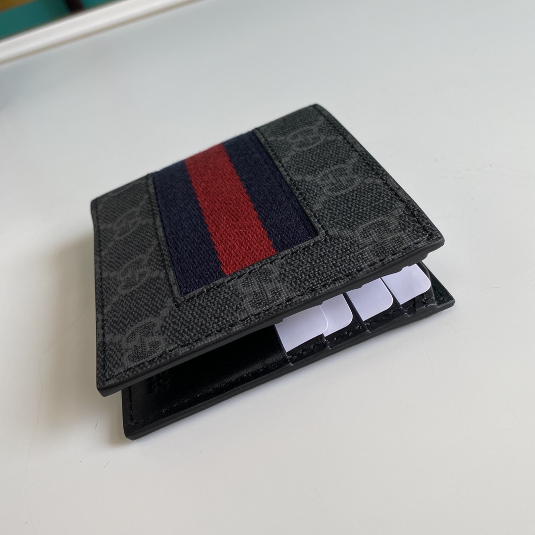 Gucci GG Supreme Web Wallet(11-9-1.5cm)    - DesignerGu