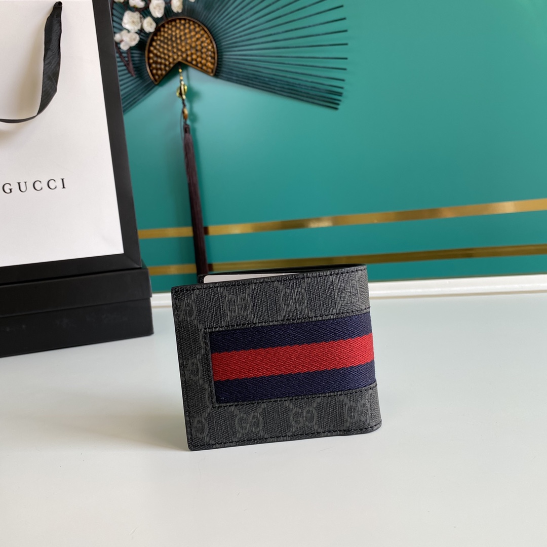 Gucci GG Supreme Web Wallet(11-9-1.5cm)    - DesignerGu