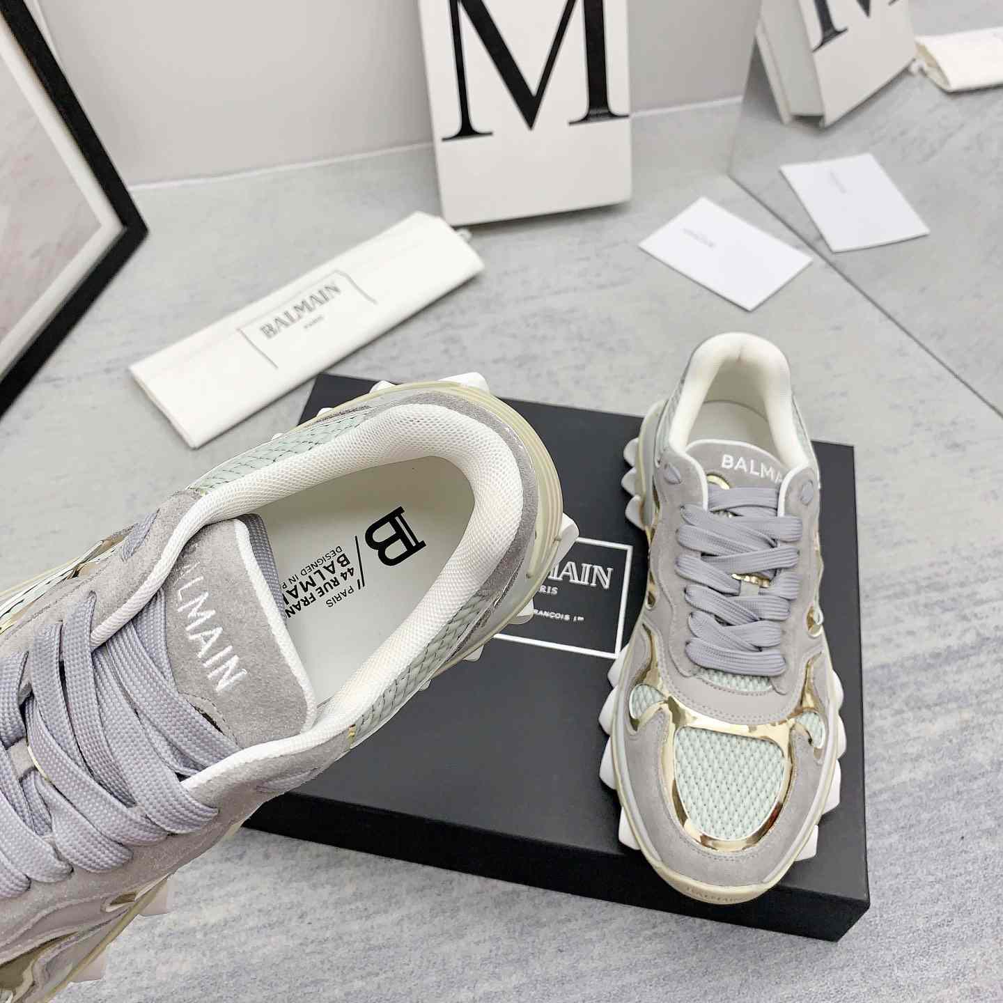 Balmain Beige B-East Sneakers - DesignerGu