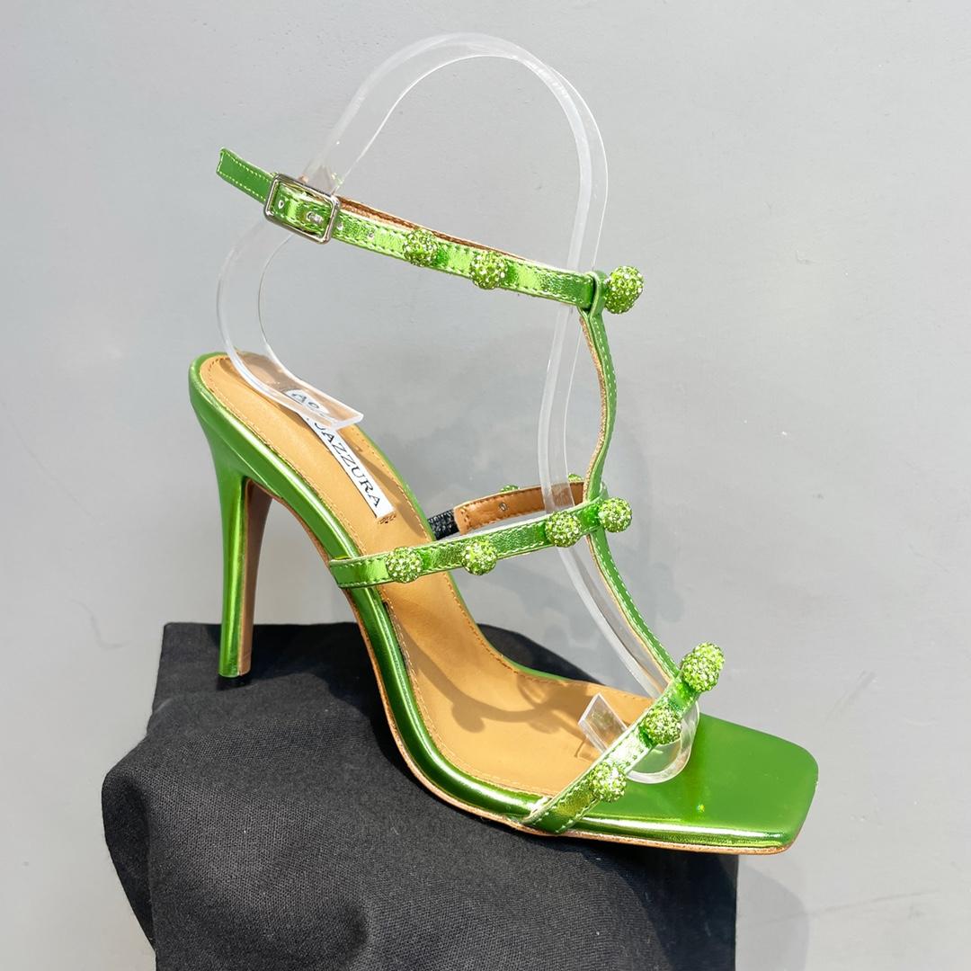 Aquazzura Cha Cha Cha Crystal Sandal  95 - DesignerGu