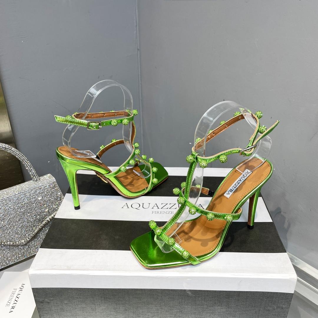 Aquazzura Cha Cha Cha Crystal Sandal  95 - DesignerGu