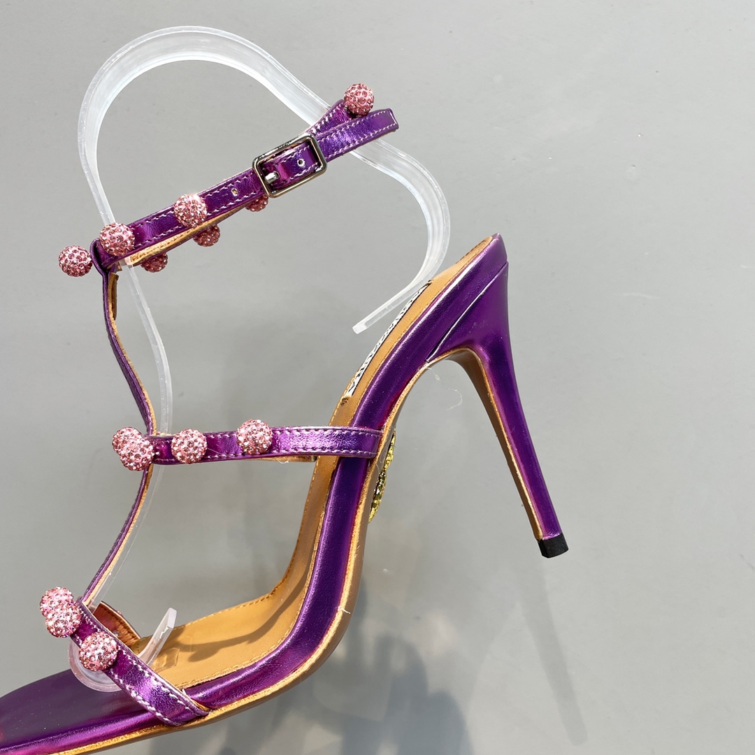 Aquazzura Cha Cha Cha Crystal Sandal  95 - DesignerGu