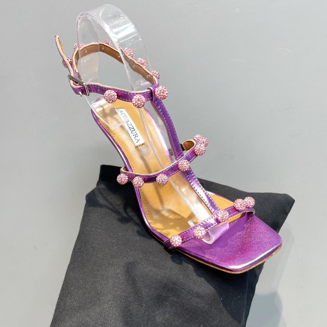 Aquazzura Cha Cha Cha Crystal Sandal  95 - DesignerGu