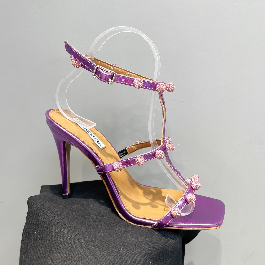 Aquazzura Cha Cha Cha Crystal Sandal  95 - DesignerGu