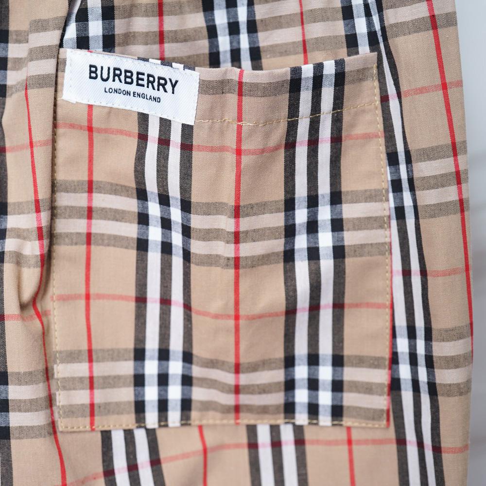 Burberry Short-sleeve Check Cotton Poplin Shirt & Shorts - DesignerGu