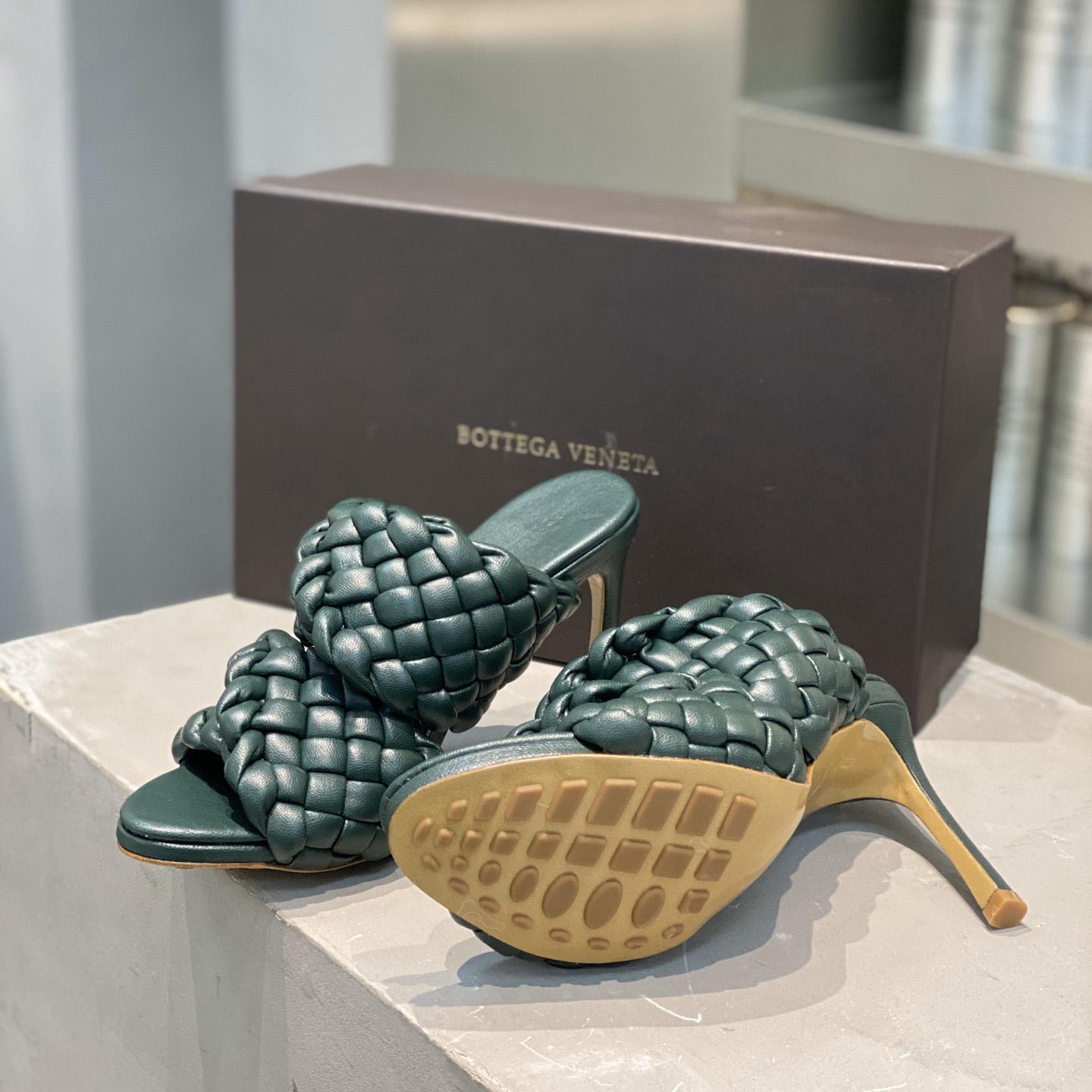 Bottega Veneta Curve Twisted And Padded Intreccio Leather Mules - DesignerGu