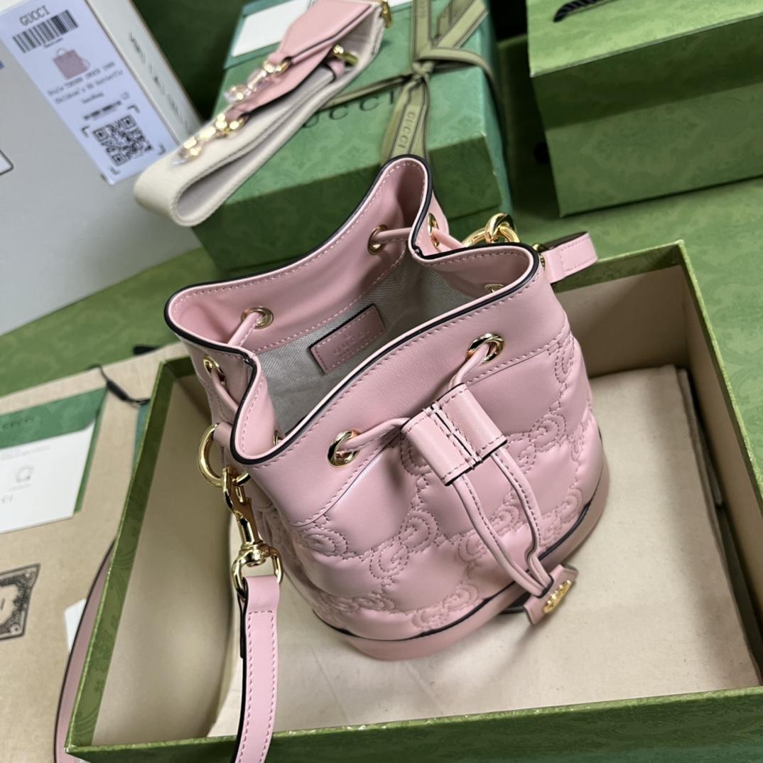 Gucci GG Matelassé Bucket Bag (17*20*10cm) - DesignerGu