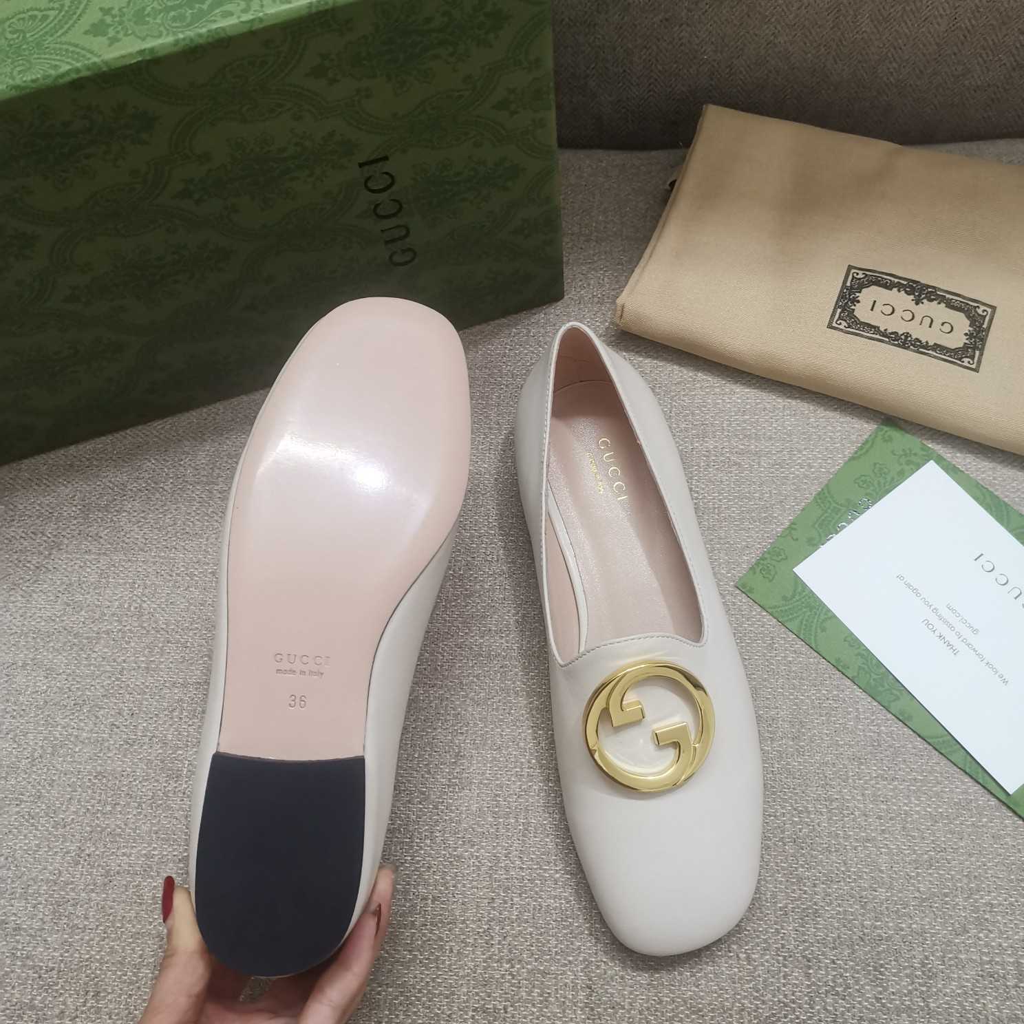 Gucci Blonde Women's Ballet Flat - DesignerGu