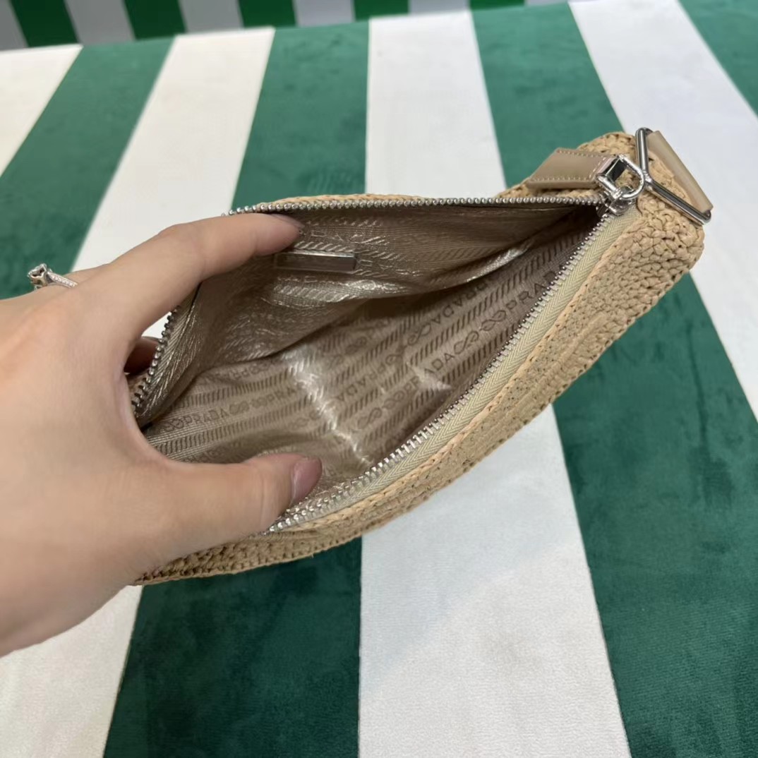 Raffia Prada Triangle Bag - DesignerGu