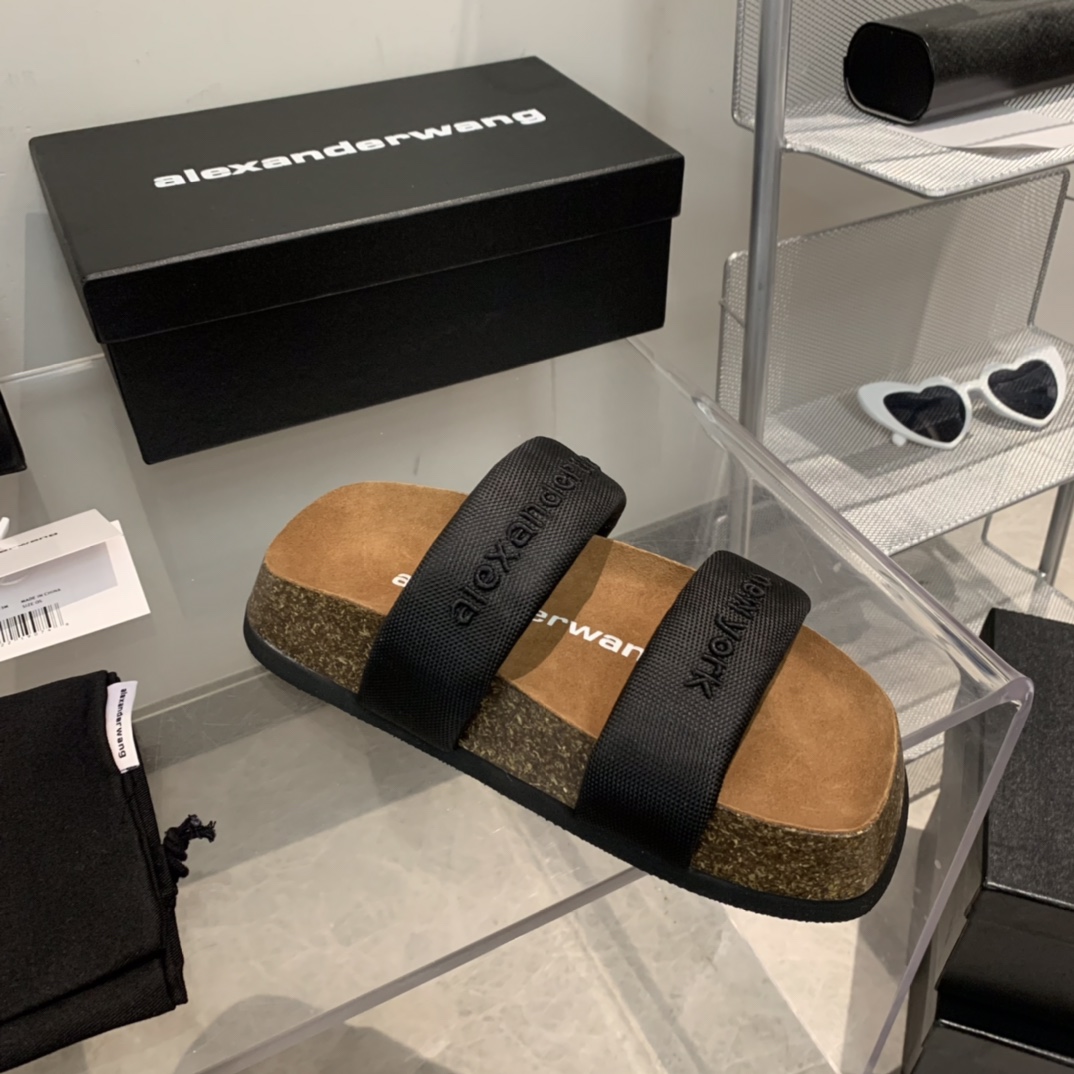 Alexander Wang Ronan Nylon Slide Sandals - DesignerGu