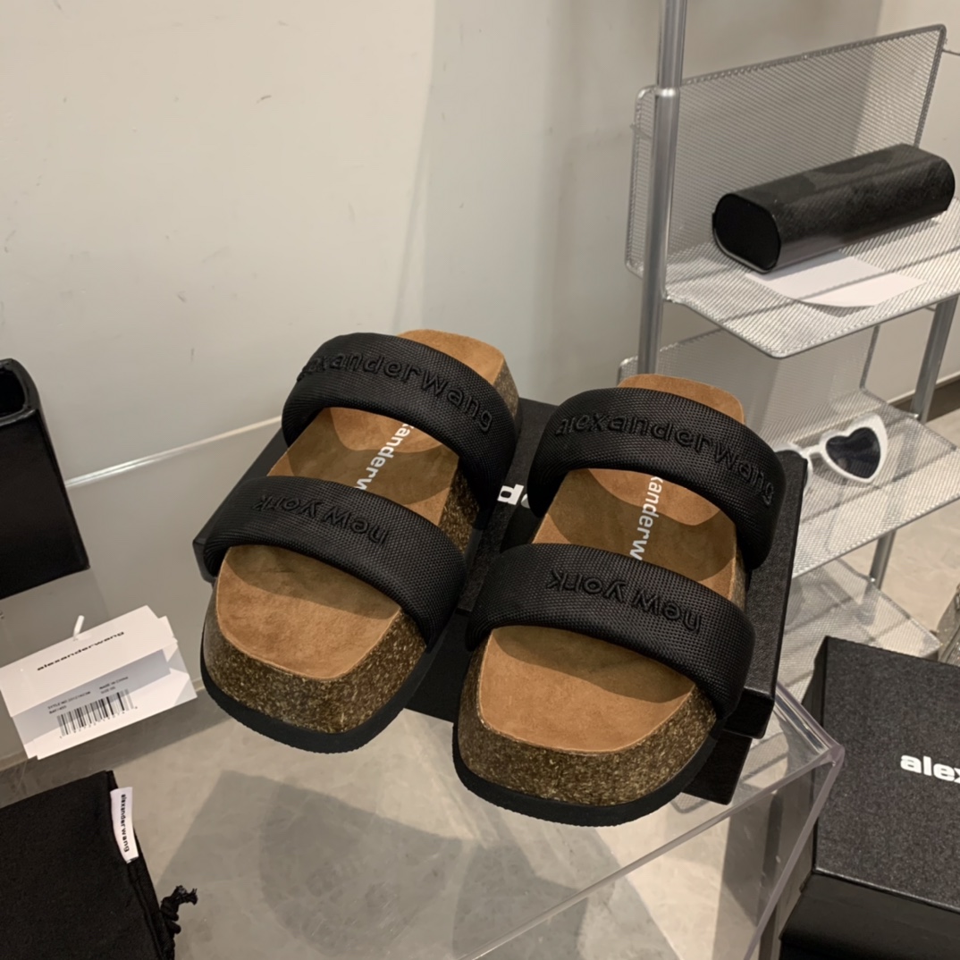 Alexander Wang Ronan Nylon Slide Sandals - DesignerGu