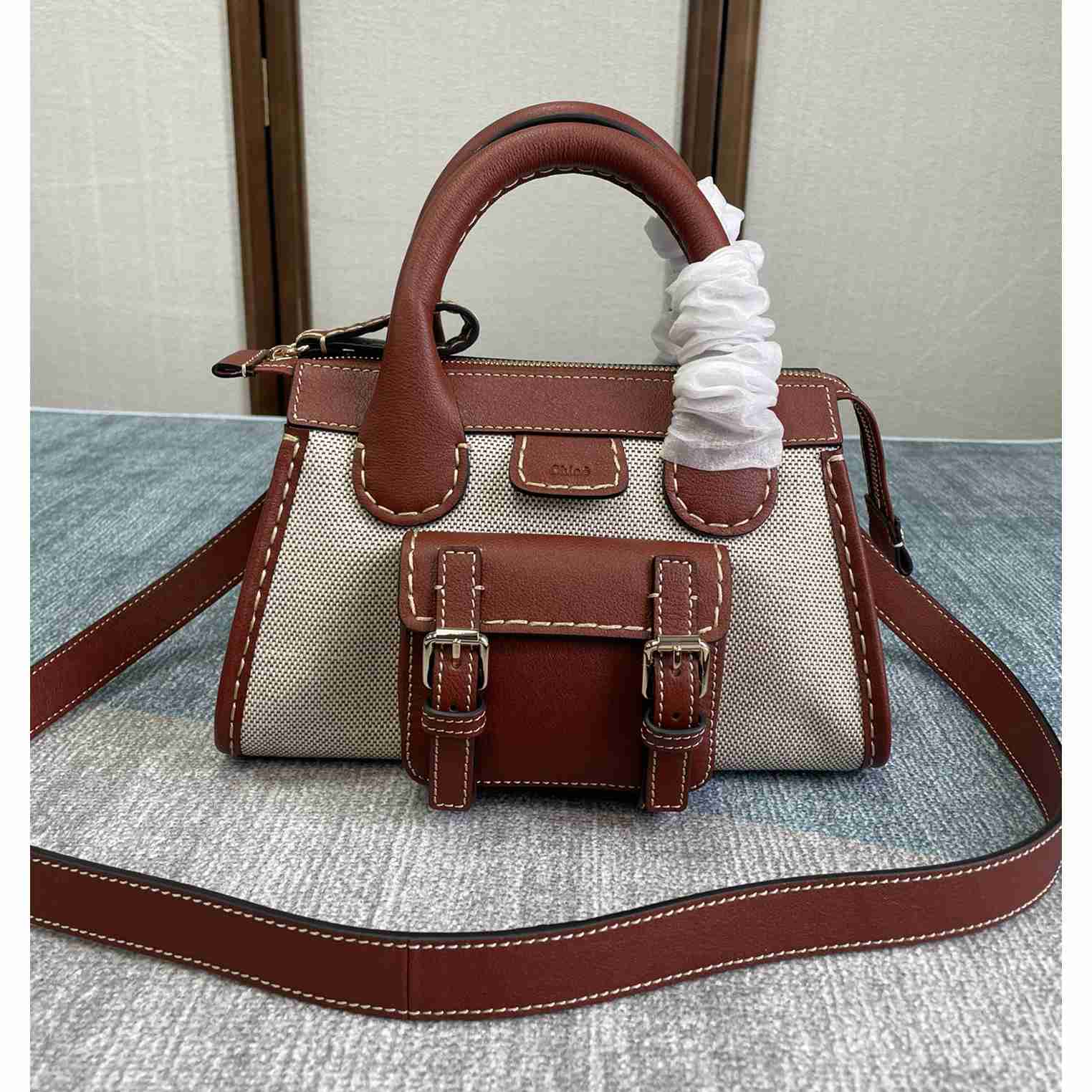 Chloe Edith Beige Brown Mini In Shoulder Bags(26.5-16-11cm) - DesignerGu