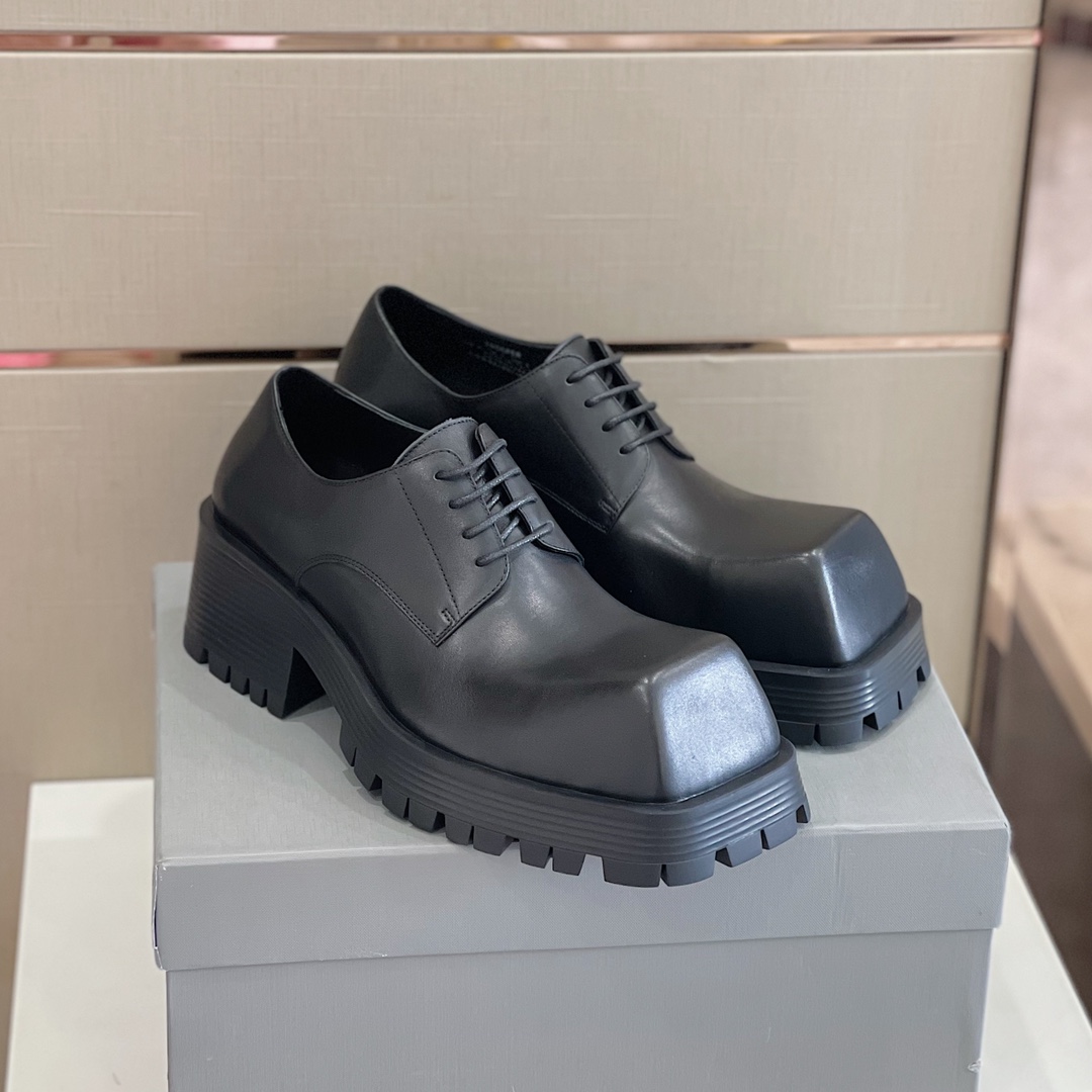 Balenciaga Men's Rhino Derby In Black  - DesignerGu