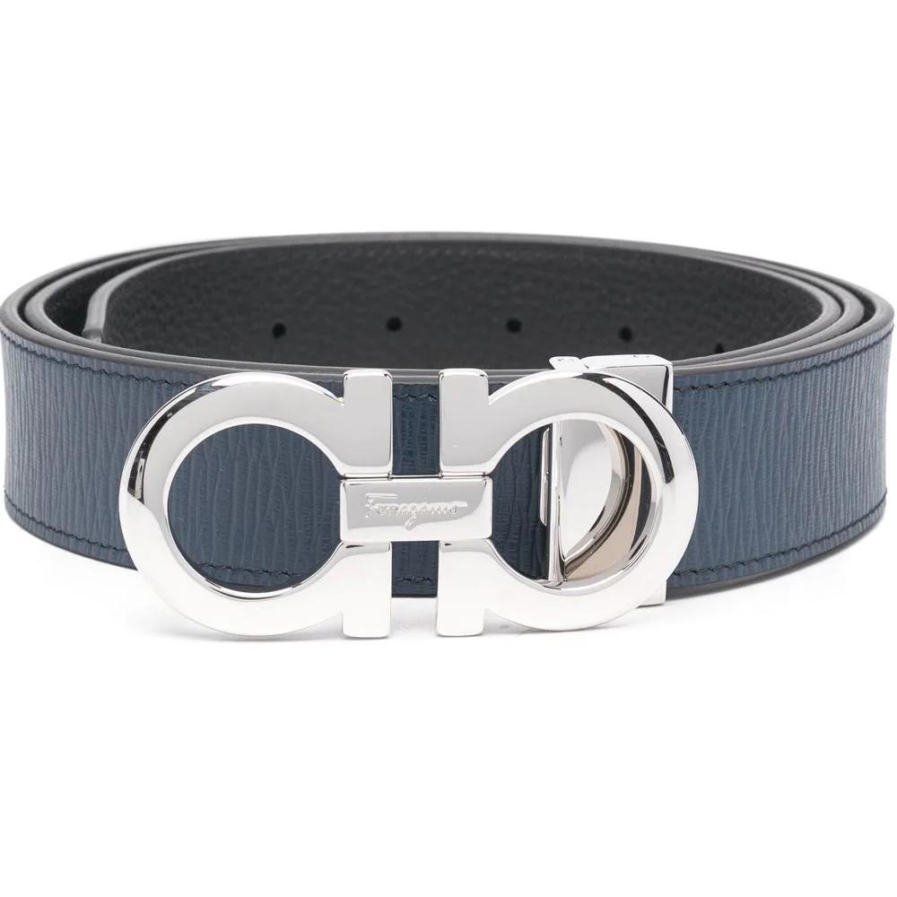 Ferragamo Logo-plaque Leather Belt - DesignerGu