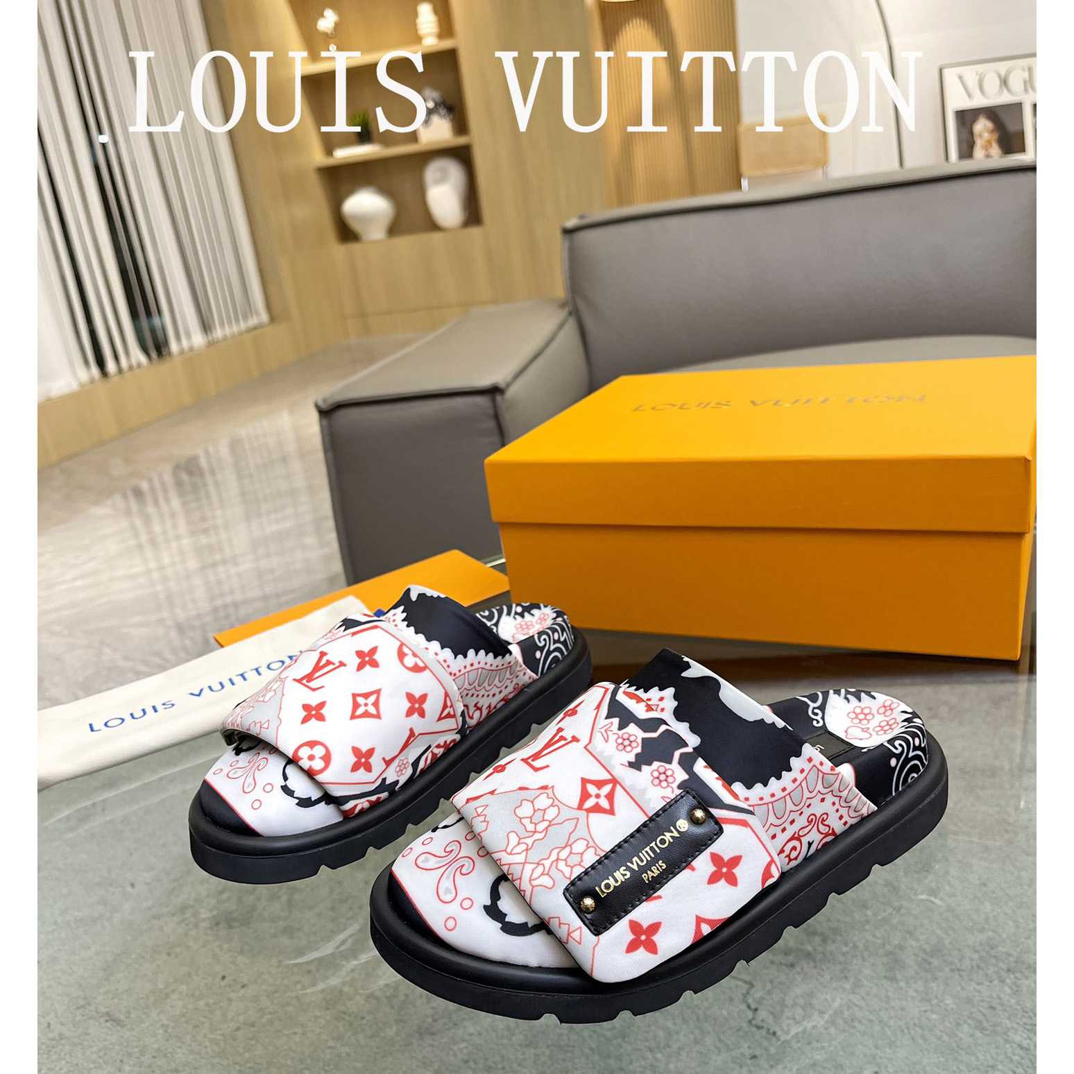 Louis Vuitton Slipper Pillow Flat Comfort Mule       - DesignerGu