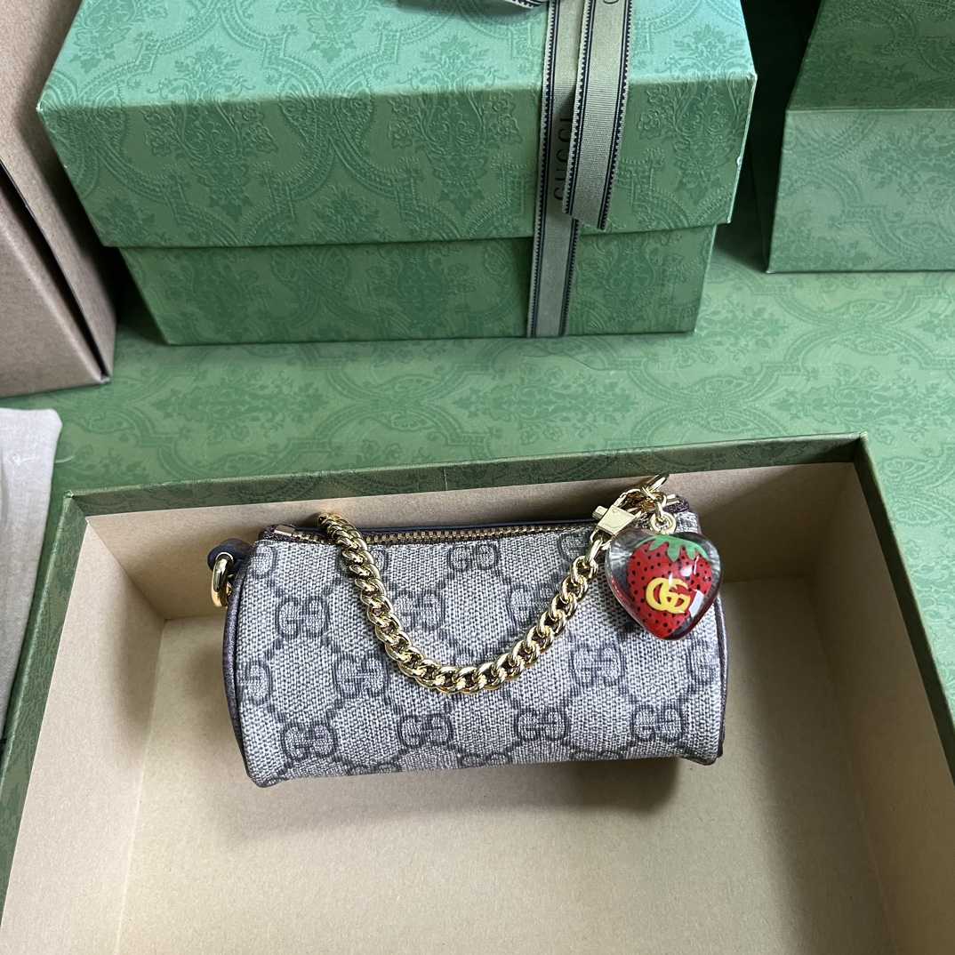 Gucci Coin Purse With Double G Strawberry  - DesignerGu