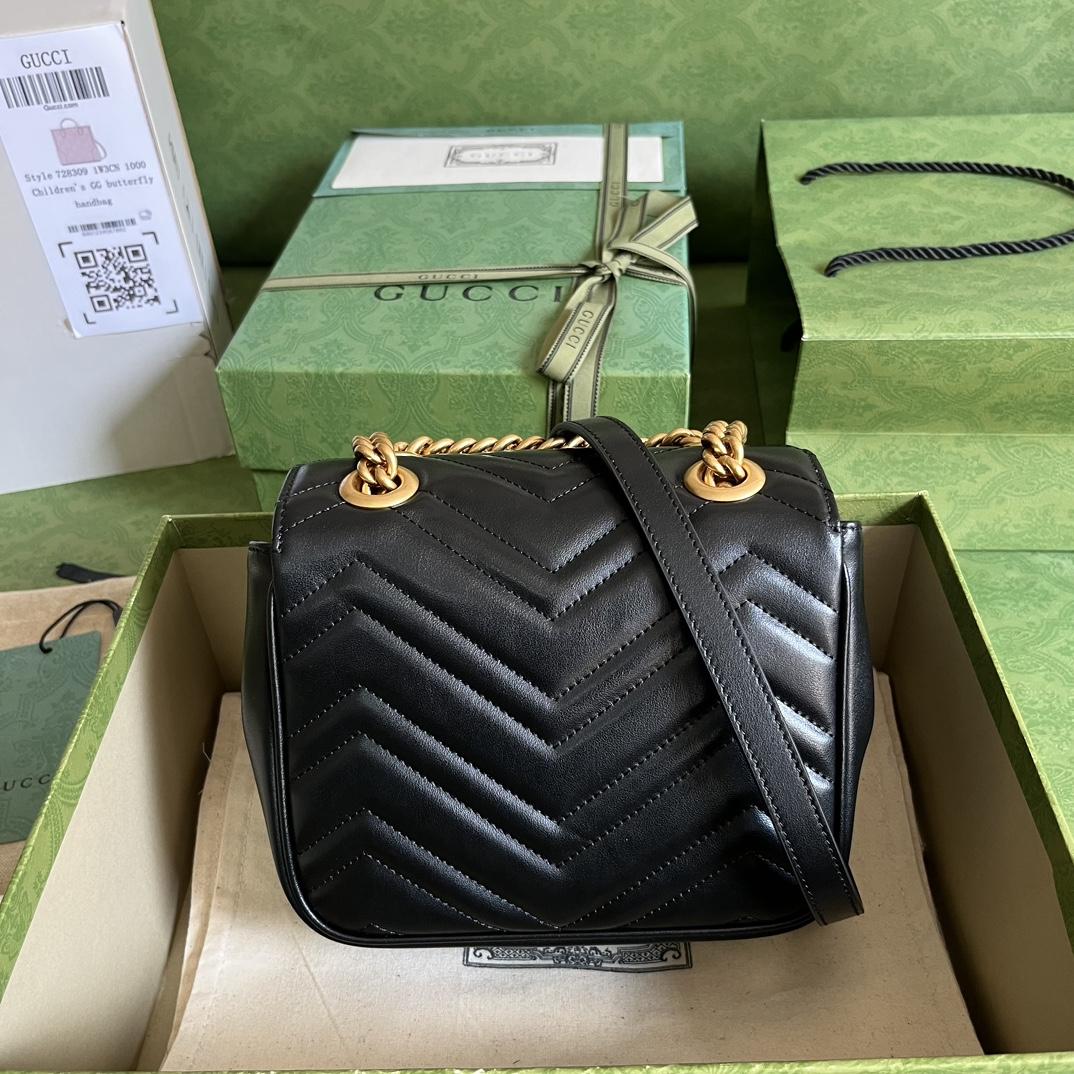 Gucci GG Marmont Mini Shoulder Bag(18-13.5-8cm) - DesignerGu