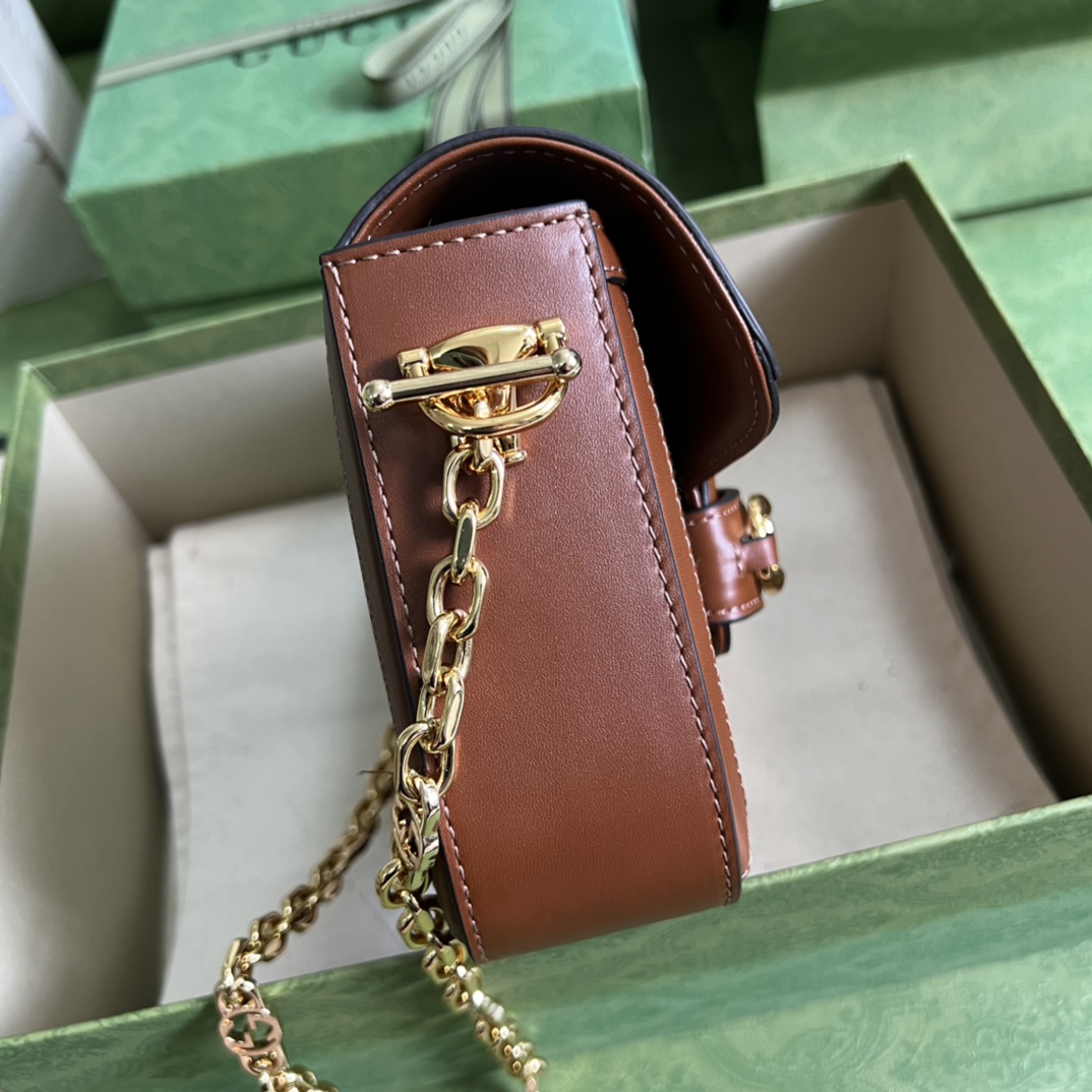 Gucci Horsebit 1955 GG Mini Bag(20.5x14x5cm)   - DesignerGu