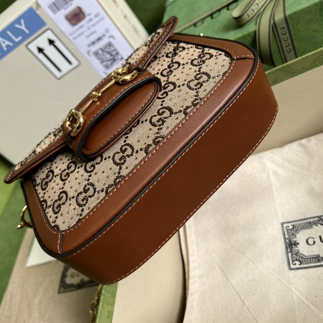 Gucci Horsebit 1955 GG Mini Bag(20.5x14x5cm)   - DesignerGu