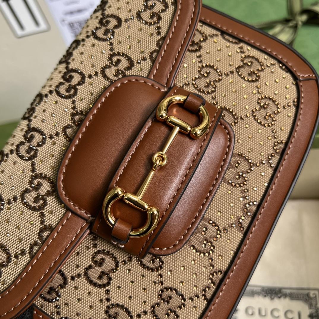 Gucci Horsebit 1955 GG Mini Bag(20.5x14x5cm)   - DesignerGu