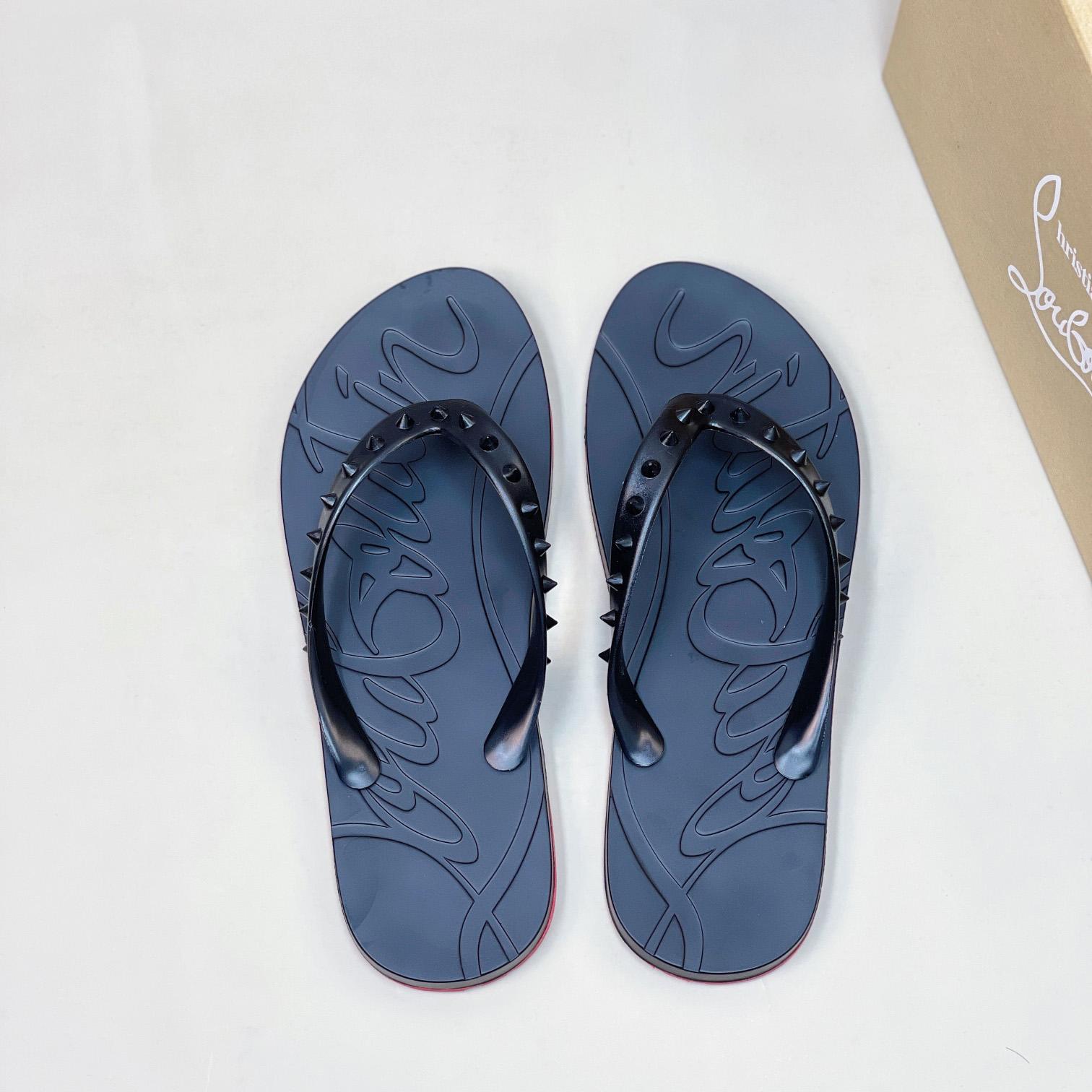 Christian Louboutin Loubi Flip Man Flip-flops - Rubber - DesignerGu