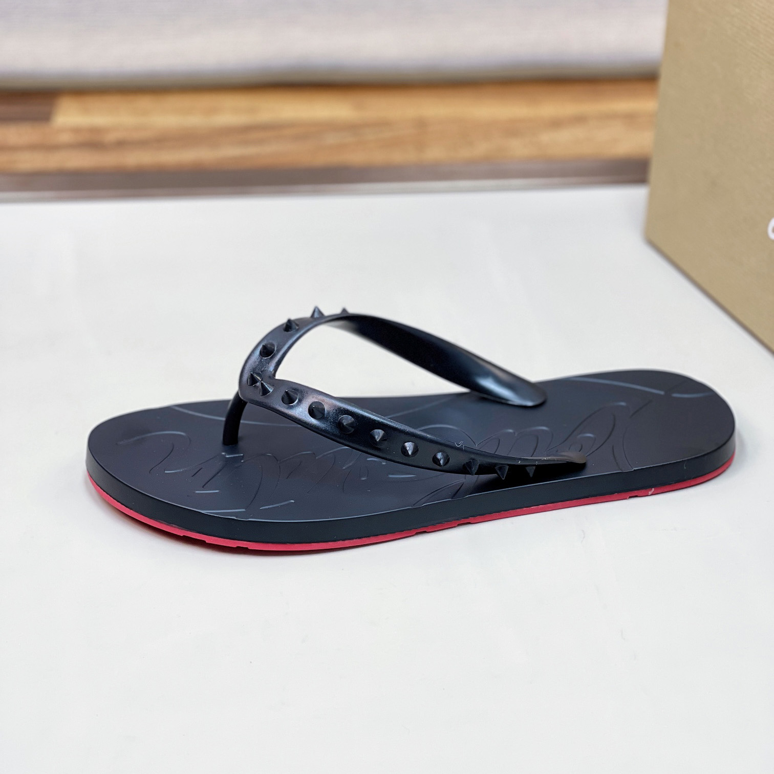 Christian Louboutin Loubi Flip Man Flip-flops - Rubber - DesignerGu