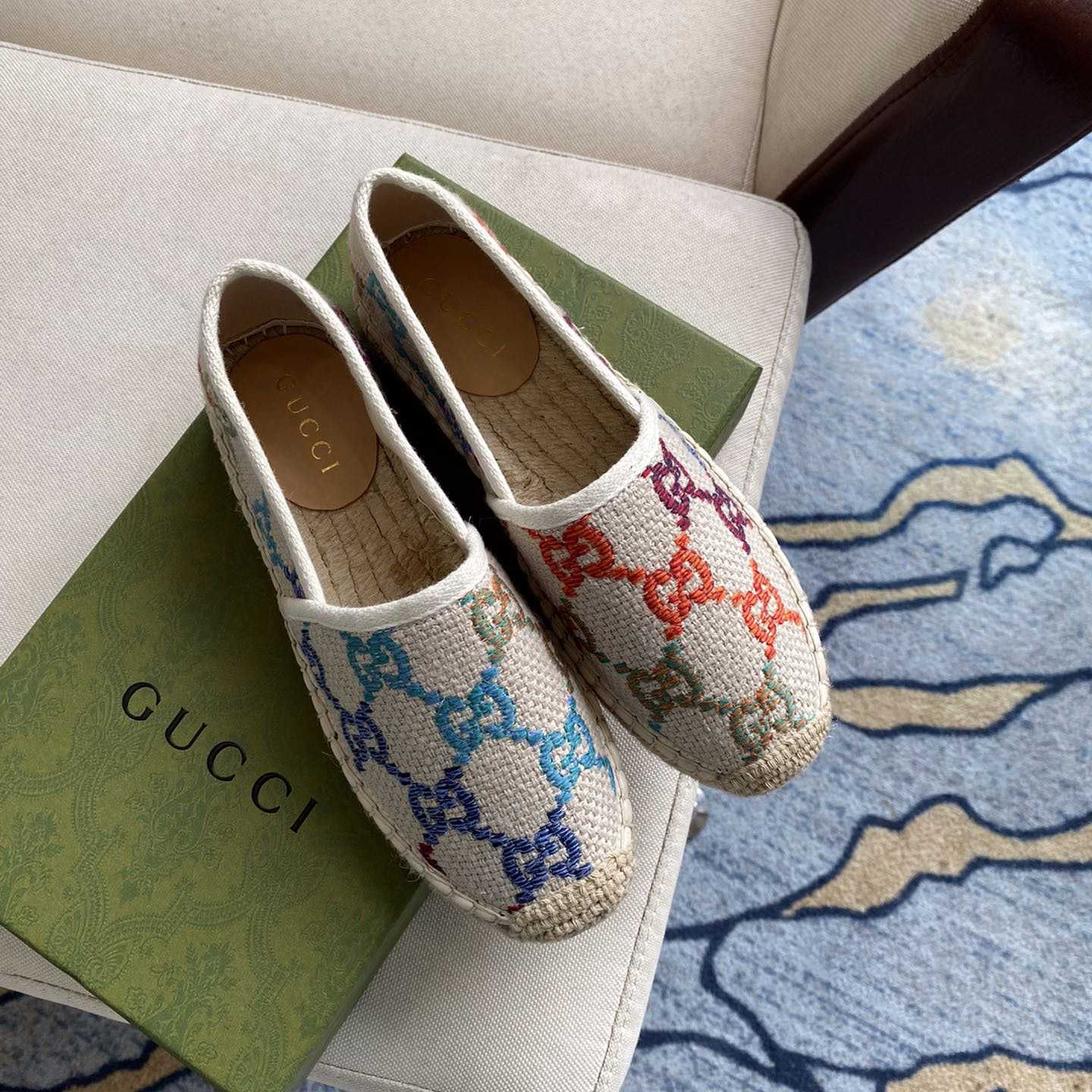 Gucci GG Jacquard Espadrilles - DesignerGu