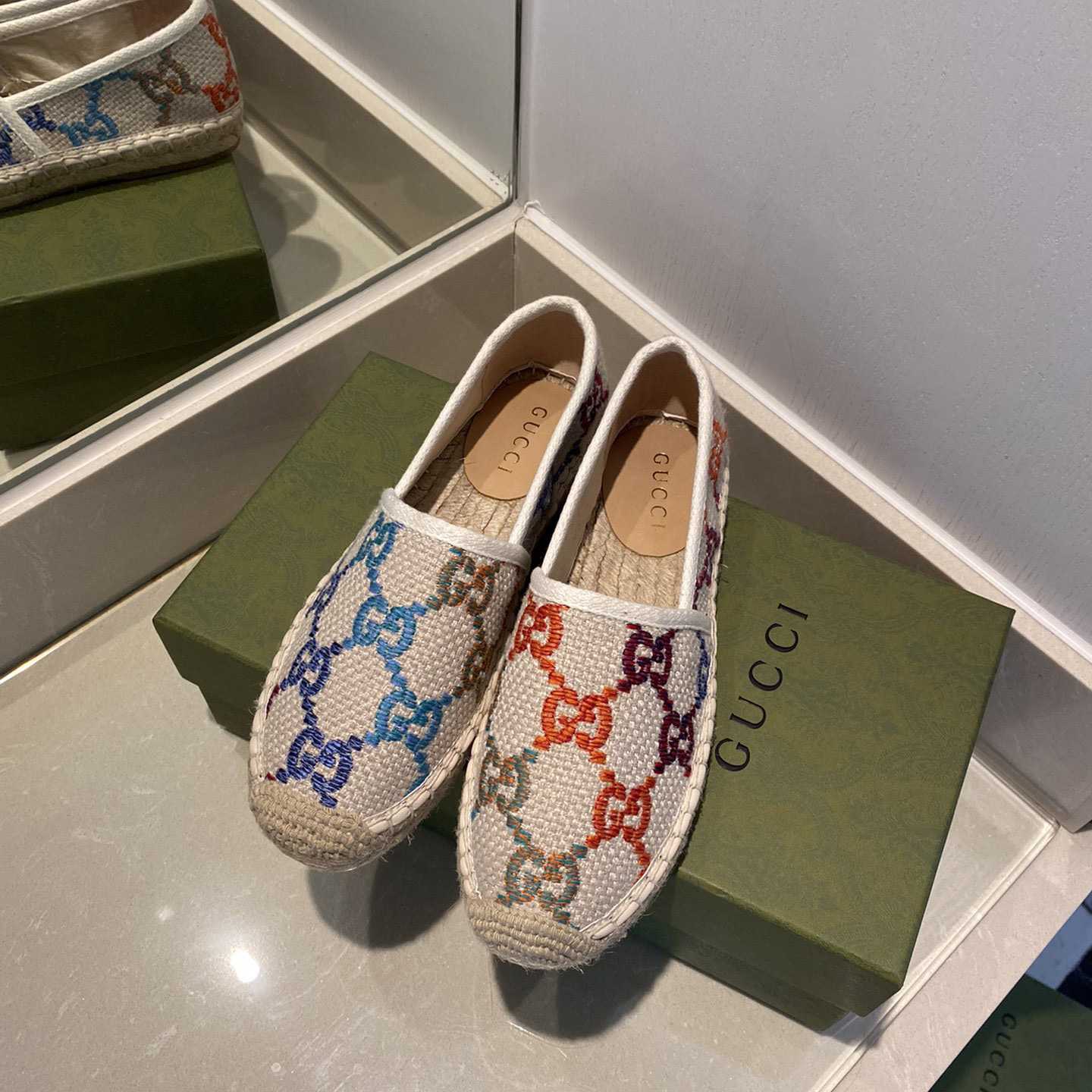 Gucci GG Jacquard Espadrilles - DesignerGu