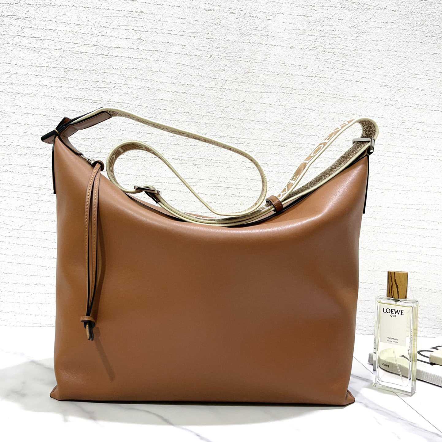 Loewe Cubi Crossbody Bag In Supple Smooth Calfskin And Jacquard - DesignerGu