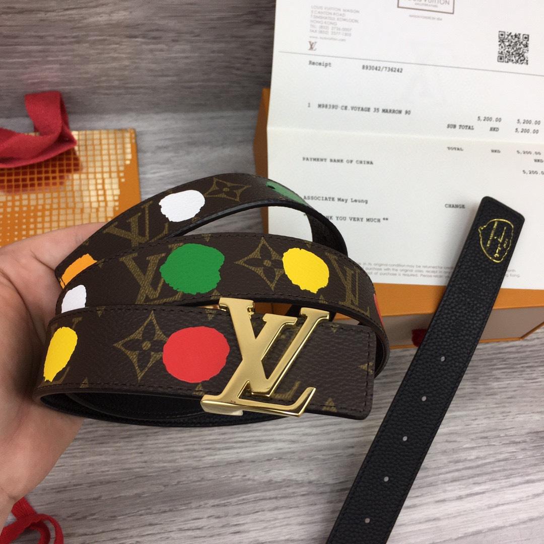 Louis Vuitton LV x YK LV Initiales 30mm Reversible Infinity Dots - DesignerGu