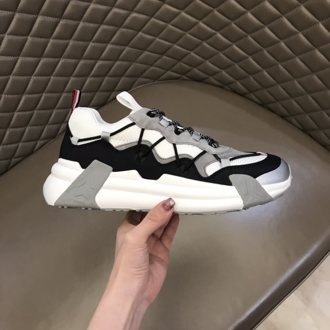 Moncler Grosgrain-loop Lace-Up Sneakers - DesignerGu