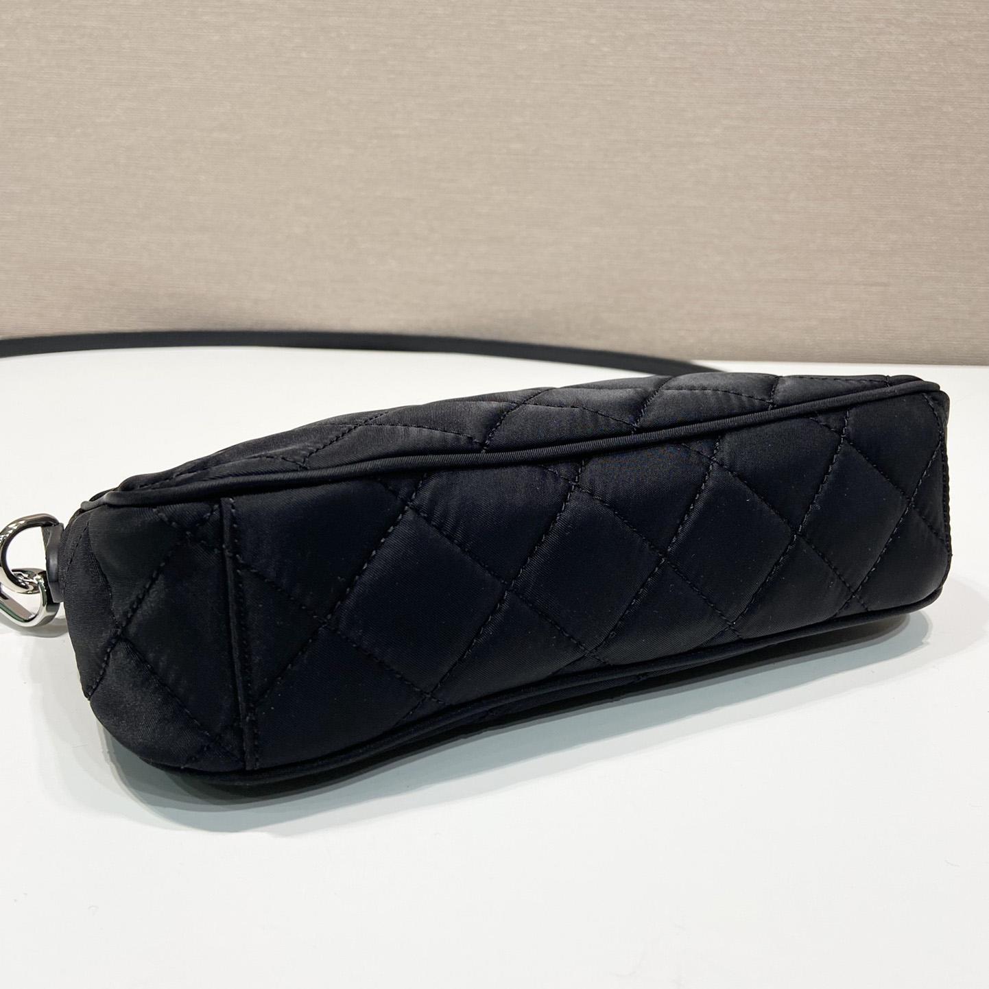 Prada Tessuto Nylon Quilted Chain Convertible Crossbody Bag - DesignerGu